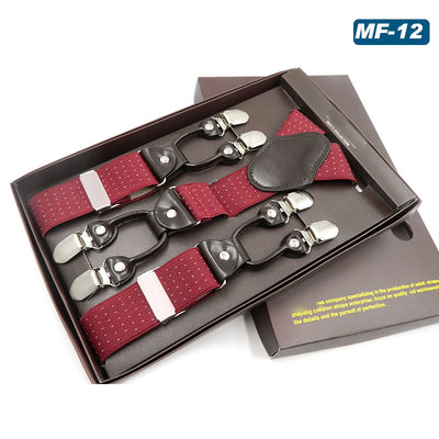 Tirantes Elásticos Multicolor con 6 Clips para Hombre - Image 5