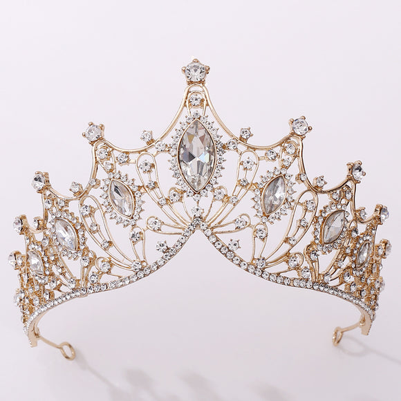 Tiara Nupcial Vintage Clásica Negro Barroco