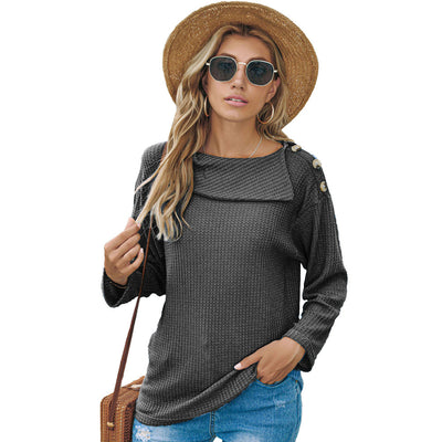 Suéter Tejido con Botones y Mangas Largas Holgado para Mujer - Image 19