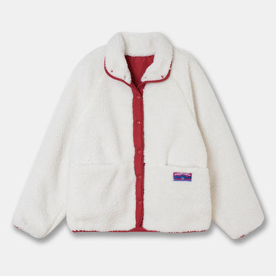 Abrigo de Lana de Cordero Gruesa para Mujer Estilo Coreano Invierno - Diseño Reversible con Cuello Alto - Image 6