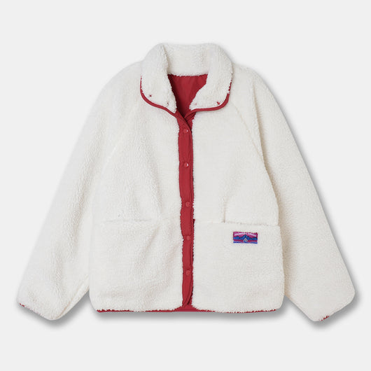 Abrigo de Lana de Cordero Gruesa para Mujer Estilo Coreano Invierno - Diseño Reversible con Cuello Alto - Image 6