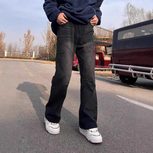 Jeans Flare Deconstructed Vintage Americano para Hombre - Image 10