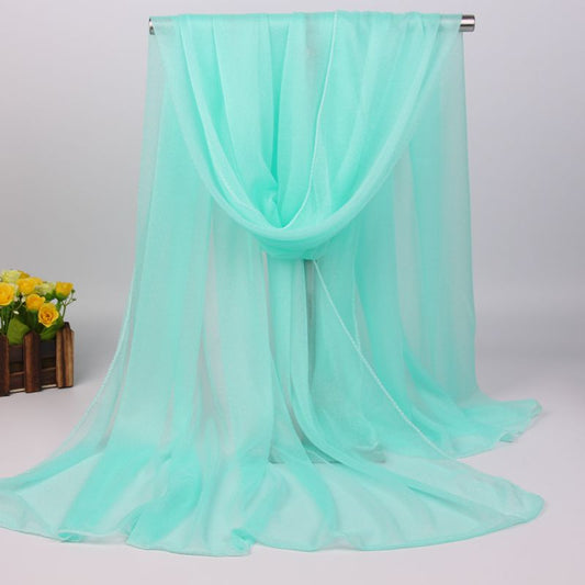 Foulard Largo de Gasa para Mujer - Protección Solar y Estilo Versátil