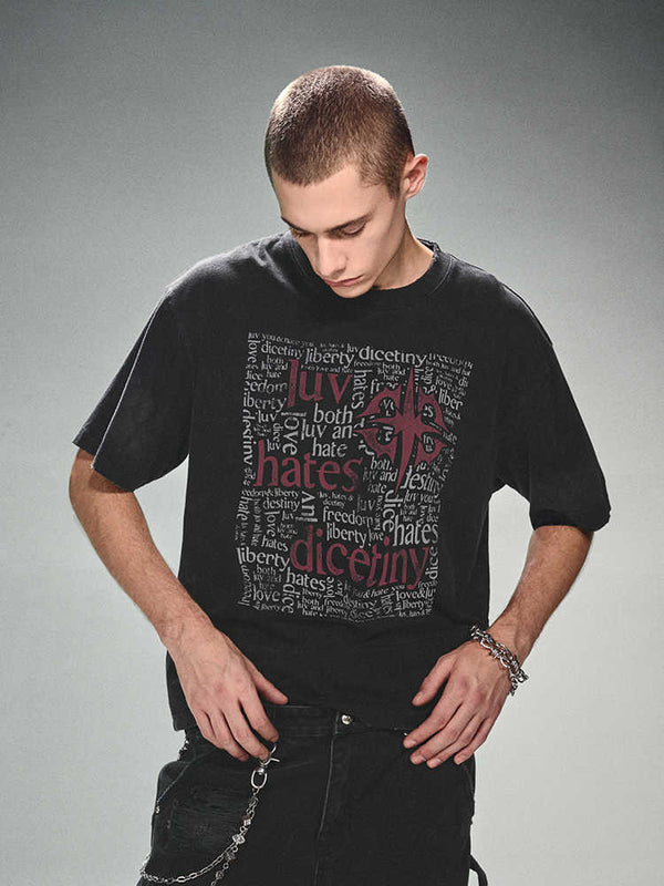 Playera Blanca de Manga Corta para Parejas - Estilo American High Street