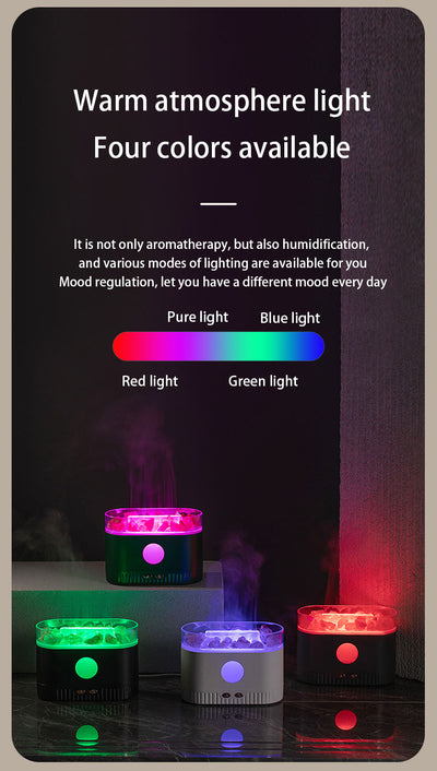 Difusor de Aroma con Luz LED RGB y Piedra de Sal Flame - Image 11