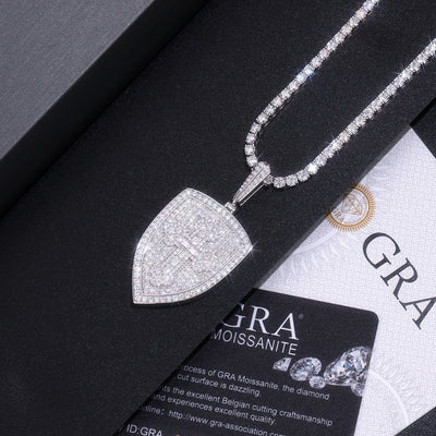 Collar Starlight Shield - Colgante de Moissanita S925 Plateado y Platinado - Image 4