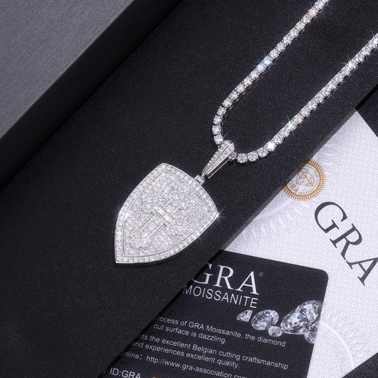Collar Starlight Shield - Colgante de Moissanita S925 Plateado y Platinado - Image 4