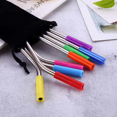 Pajitas de Acero Inoxidable Reutilizables con Funda de Silicona - Image 6