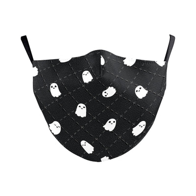 Halloween dustproof mask with a glowing jack-o'-lantern, skeleton, and figure in a spooky graveyard scene. - Image 6