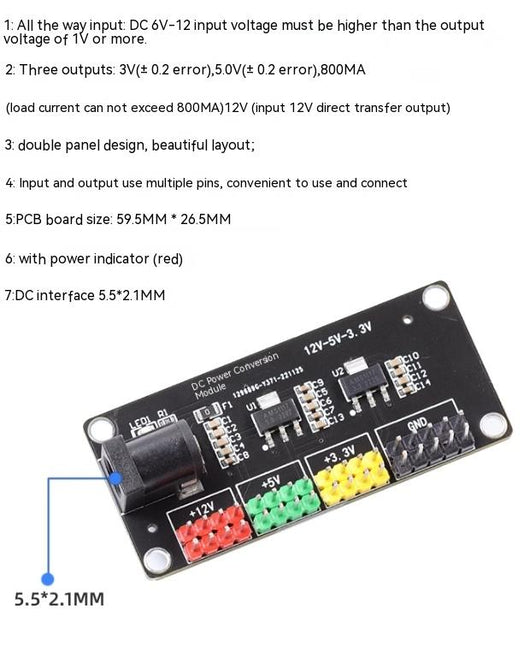 Módulo Convertidor de Voltaje Multicanal 3.3V 5V 12V - Image 11