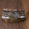 Pulsera Tejida de Cristal Mixto Hecha a Mano