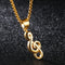 Music symbol necklace Dorado No chain