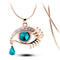 Eye crystal teardrop eyelash necklaceEye crystal teardrop eyelash necklace Azul