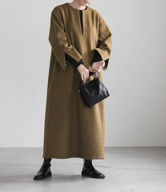 Abrigo Holgado de Lana para Mujer Otoño e Invierno - Image 22