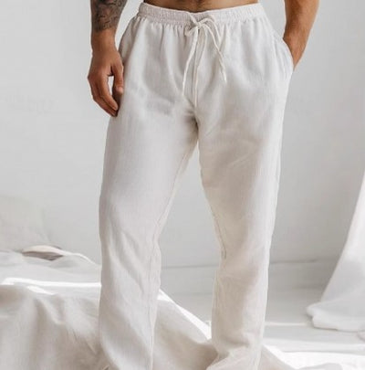 Pantalones Hombre Verano Cintura Elástica Transpirables