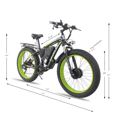 Bicicleta Eléctrica Dual Motor 21 Velocidades con Frenos de Aceite y Batería de Litio - Image 9