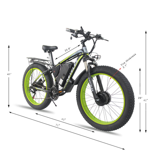 Bicicleta Eléctrica Dual Motor 21 Velocidades con Frenos de Aceite y Batería de Litio - Image 9