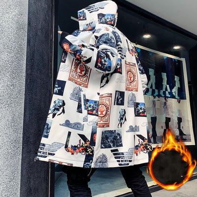 Gabardina Estudiantil con Capucha - Abrigo Midi Versátil - Image 2