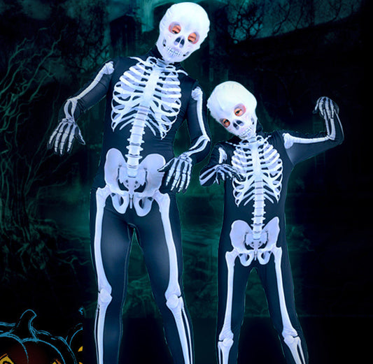 Disfraz de Esqueleto Aterrador - Mono Completo para Halloween y Carnaval