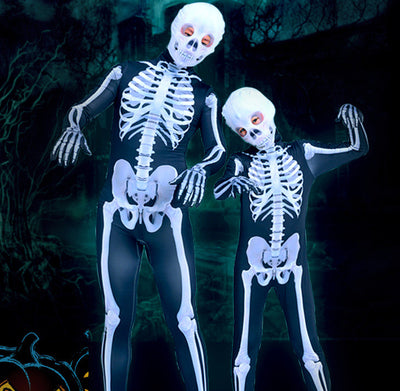 Disfraz de Esqueleto Aterrador - Mono Completo para Halloween y Carnaval