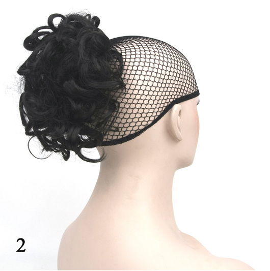 Peluca Rizada Voluminosa con Extensiones y Bolsa de Pelo - Image 4