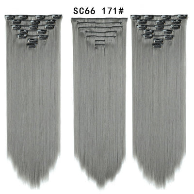 Set de Extensiones de Cabello con 16 Clips - Peluca de Fibra Sintética Premium - Image 60