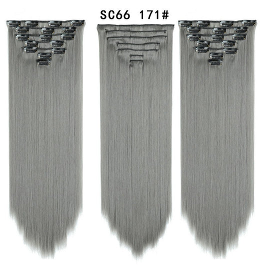 Set de Extensiones de Cabello con 16 Clips - Peluca de Fibra Sintética Premium - Image 60