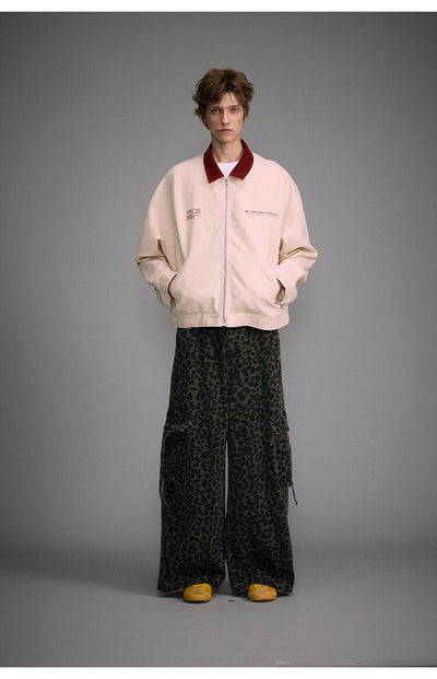 Pantalones Vintage Estampado Leopardo Cintura Alta con Bolsillos Grandes - Image 12