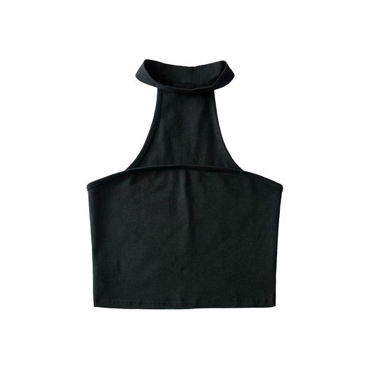 Chaleco Tubular Ajustable de Cuello Colgante - Diseño Urbano Minimalista