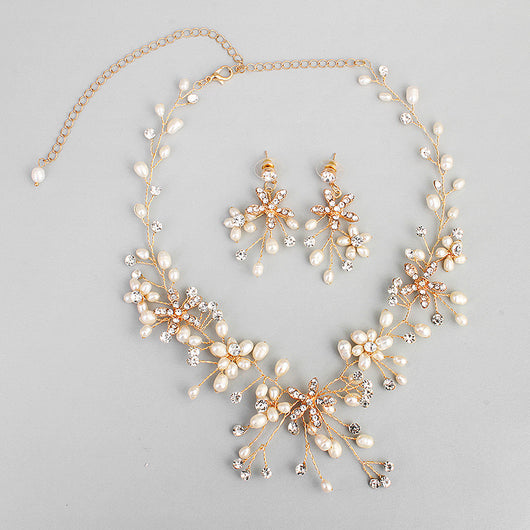 Conjunto de Collar y Aretes de Perlas Elegantes - Image 17