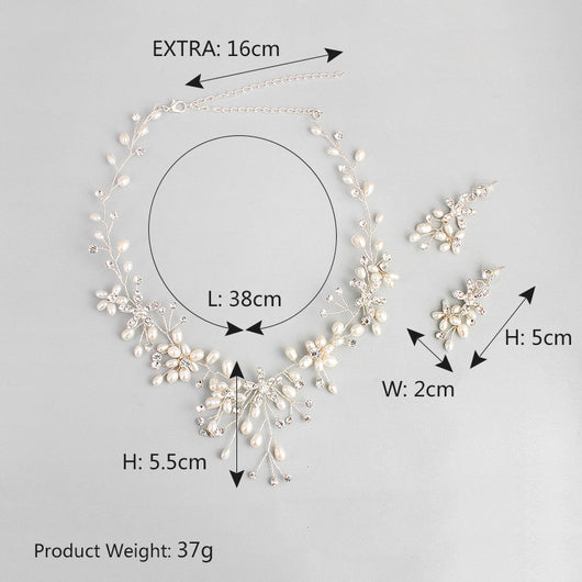 Conjunto de Collar y Aretes de Perlas Elegantes - Image 4