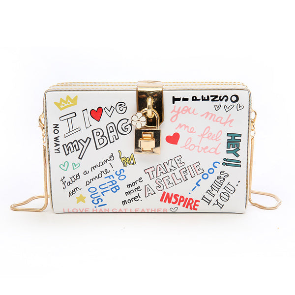 Bolsa Mensajero Casual con Diseño Graffiti