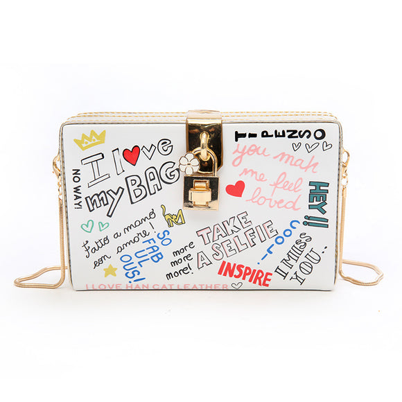 Bolsa Mensajero Casual con Diseño Graffiti