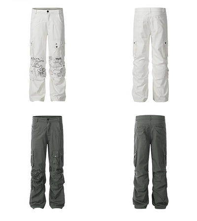 Overol Recto Blanco para Hombre - Diseño Minimalista Moda Americana - Image 7