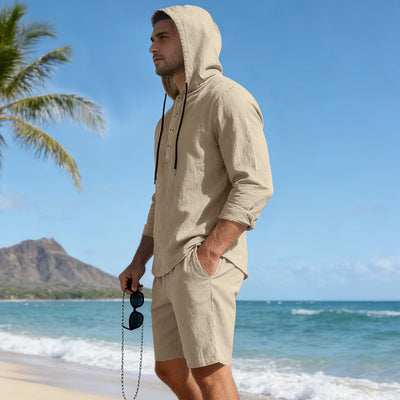 Traje de Lino Hombre Suelto y Transpirable - Image 31