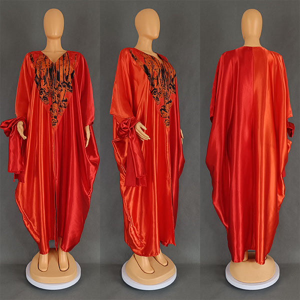 Vestido Holgado Étnico Talla Grande con Combinación de Colores - Image 6