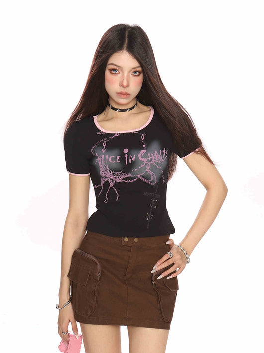 Playera Mariposa Graffiti Luminoso - Diseño Urbano Manga Corta - Image 3