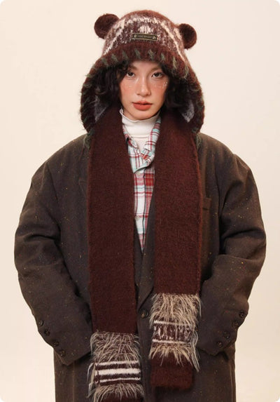 Gorro Tejido con Orejas de Osito para Mujer - Image 6