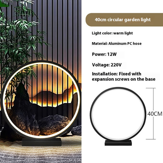 Lámpara de Jardín Redonda Impermeable para Exteriores - Iluminación Moderna - Image 6