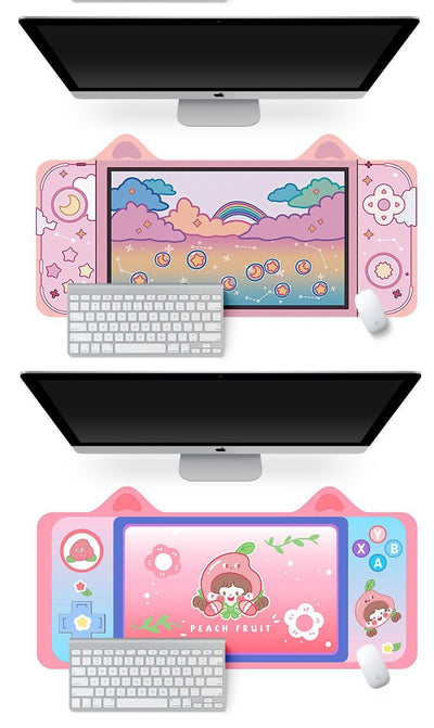 Tapete para Mouse Gaming con Diseño de Orejas de Gato - Teclado Oversized para Escritorio - Image 8