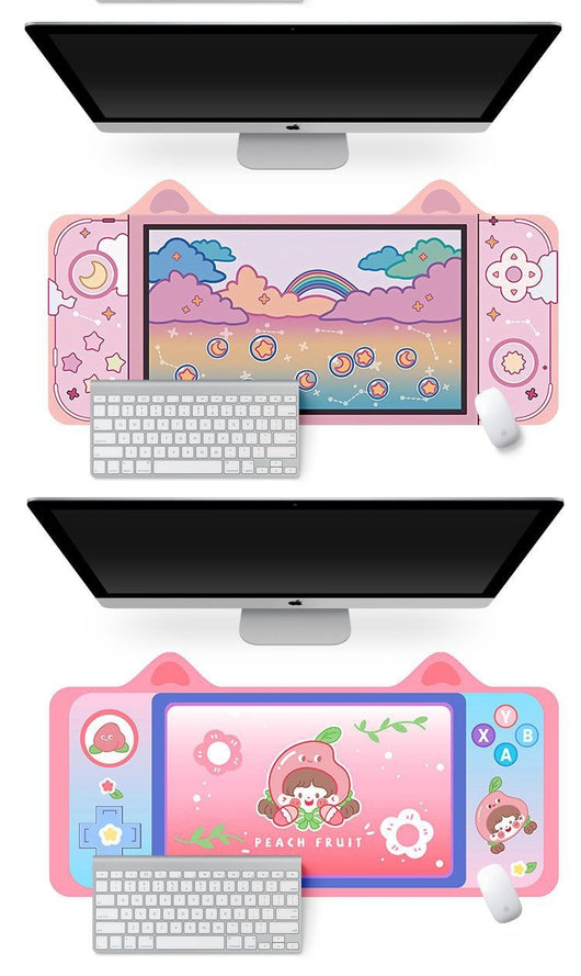 Tapete para Mouse Gaming con Diseño de Orejas de Gato - Teclado Oversized para Escritorio - Image 8