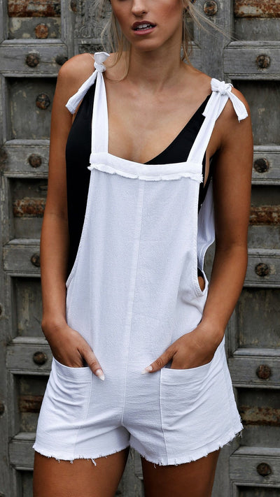 Jumpsuit Corto de Moda con Tirantes Ajustables - Estilo Casual Trendy - Image 6
