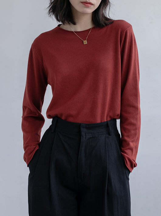 Blusa Ajustada de Cuello Alto en Punto - Image 44