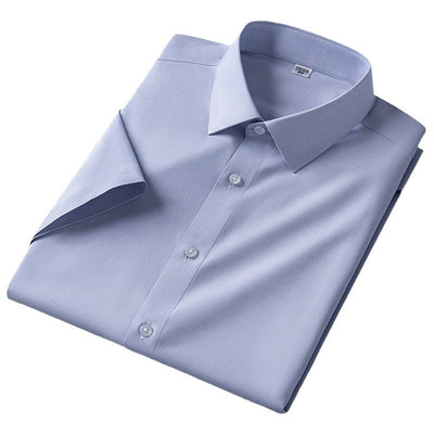 Camisa de Seda Rayas Manga Corta para Hombre - Estilo Verano - Image 5