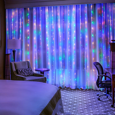 Cortina de Luces Navideñas con Control de Sonido y USB - Image 10