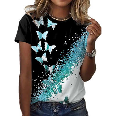 Playera Mujer Cuello Redondo Manga Corta Degradado Digital - Image 9