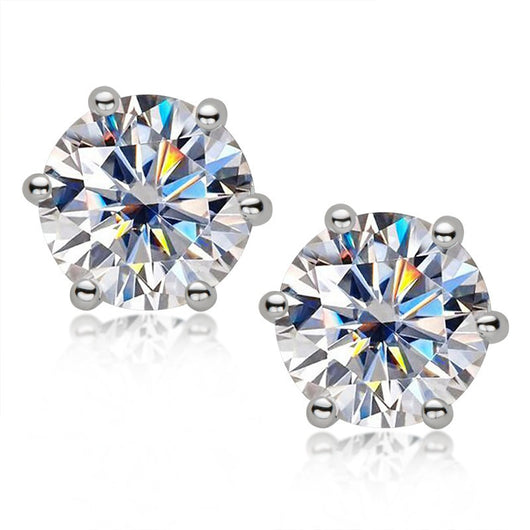 Aretes de Cristal de 1 Quilate Plata de Ley S925 para Mujer - Image 17