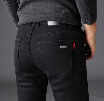 Pantalones Jeans Slim Straight Negro para Hombre - Image 3