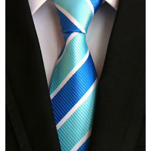 Corbata Ejecutiva de Seda Jacquard a Rayas Grandes