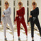Jumpsuit Casual de Manga Larga con Hombros Descubiertos